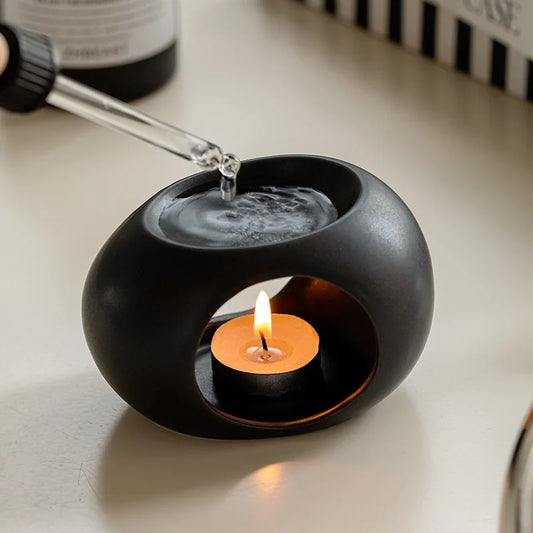 Black Ceramic Aromatherapy Oil Burner