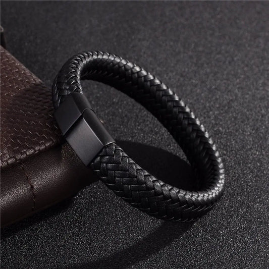 Vortex Leather Braid Bracelet