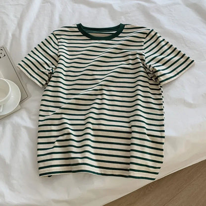 Vintage Striped Casual T-Shirt