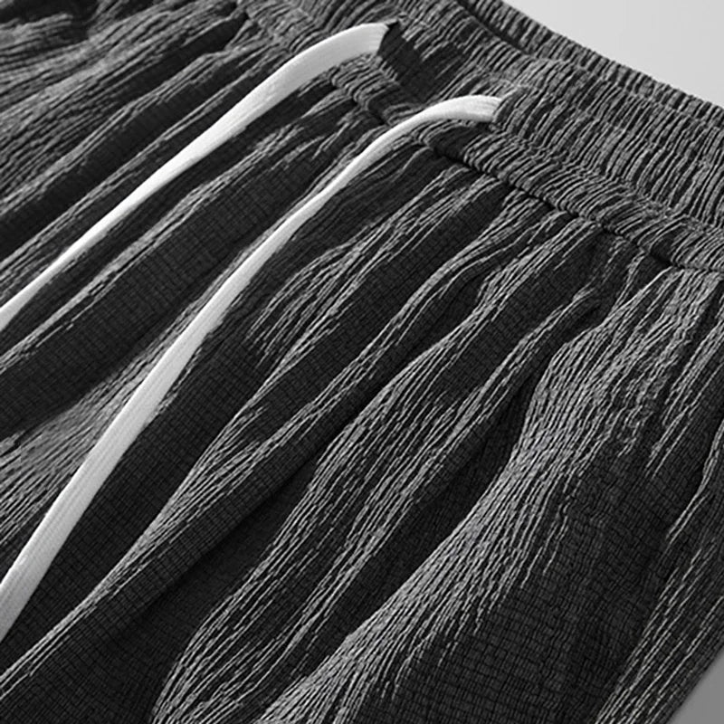 Men’s Textured Cotton Shorts