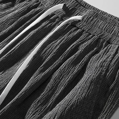 Men’s Textured Cotton Shorts